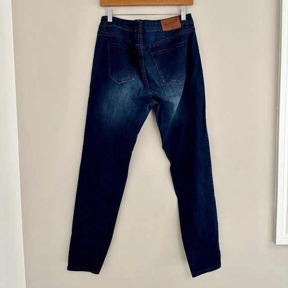 Womens Woolrich Jeans Dark Blue slim Skinny Jeans Size 12 - Picture 6 of 10